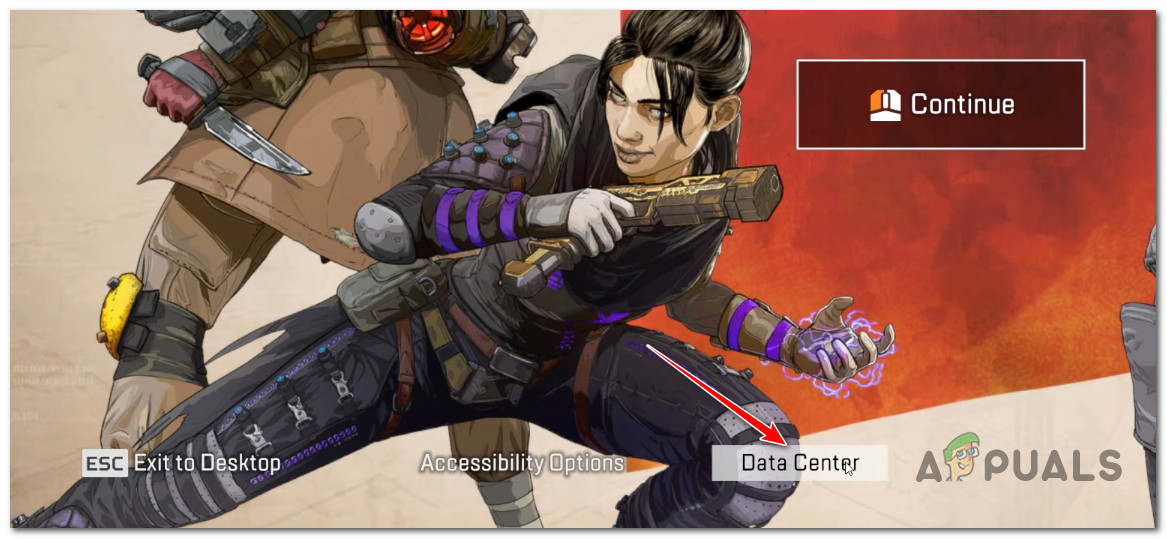 Access the Data Center menu