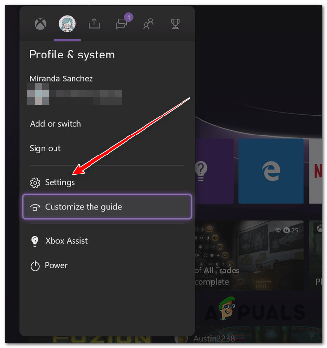 Access the Settings menu