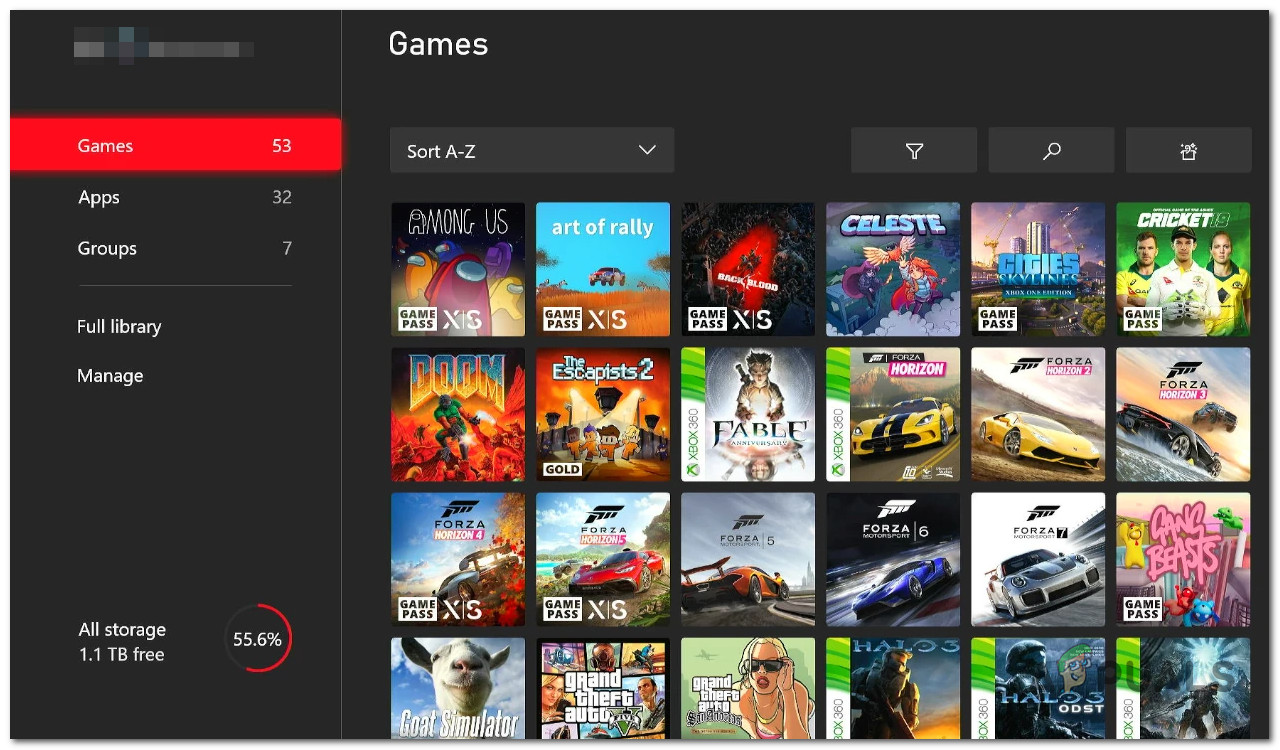 Accessing the My Apps & Games menu