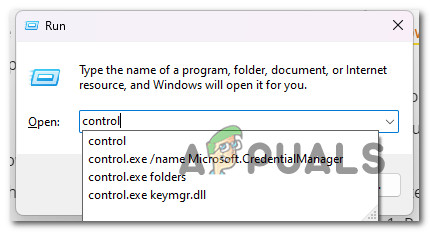 Open op the classic Control Panel menu