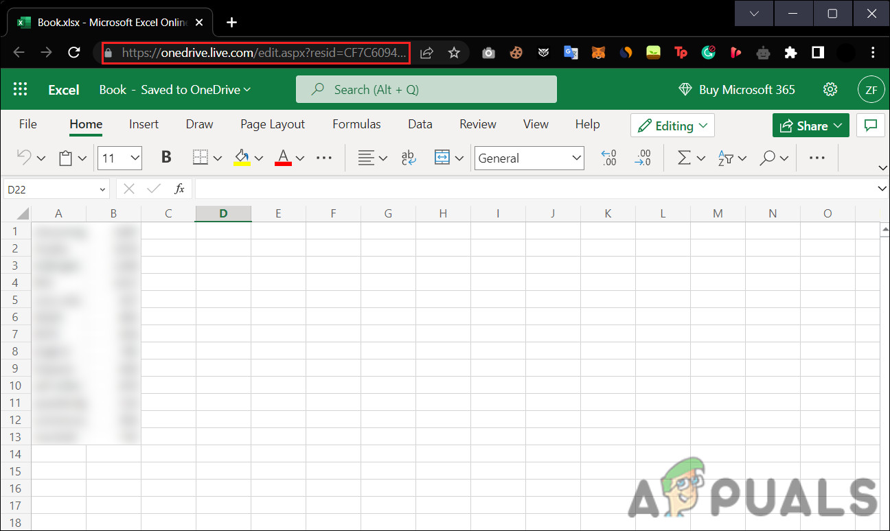 Copy the file link from the search bar