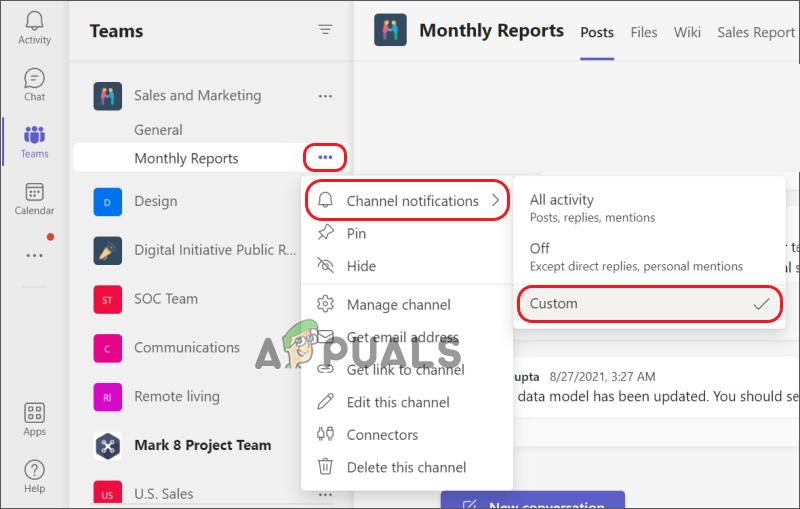 Microsoft Teams Notifications not Working