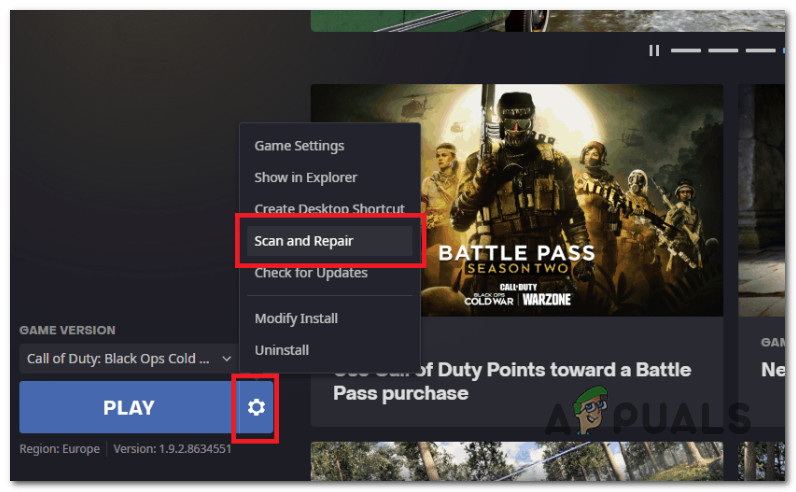 Deploy a scan and repair