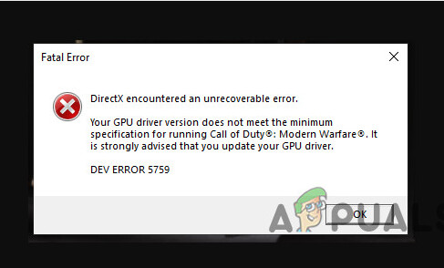 Call of Duty Warzone Dev Error 5759