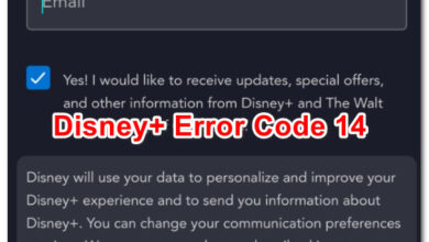 Disney+ Error Code 14