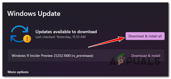 Download and install all available updates