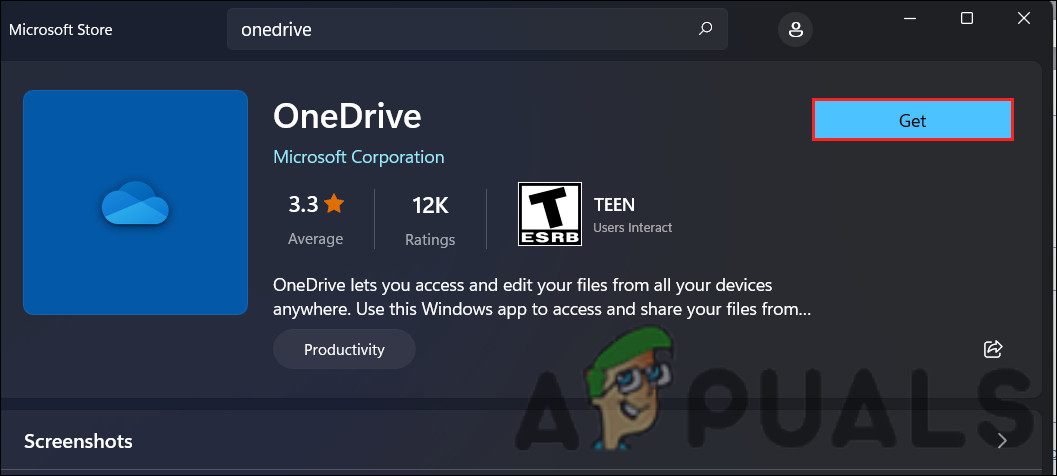 Click on the Get button