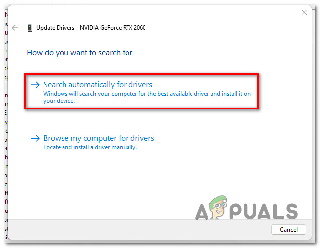 Searching for drivers automatically