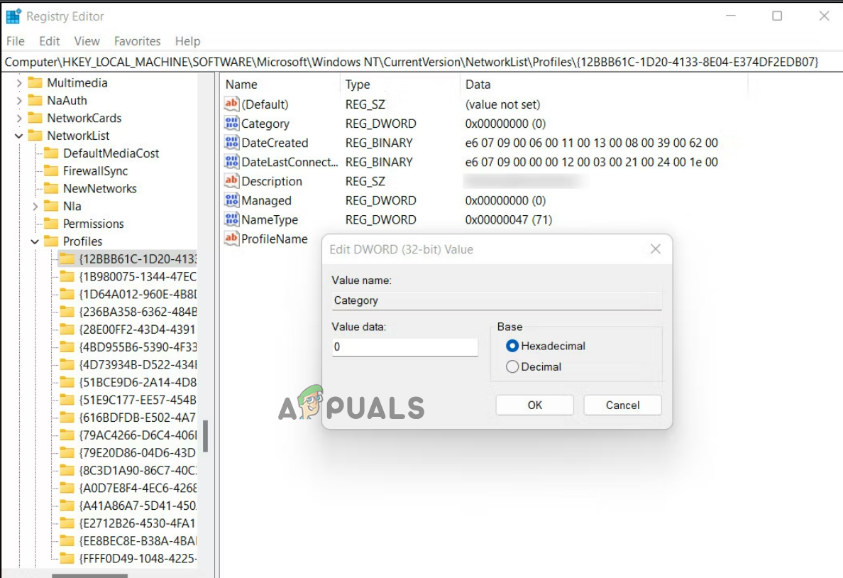 Network Profile Type Missing in Windows 11