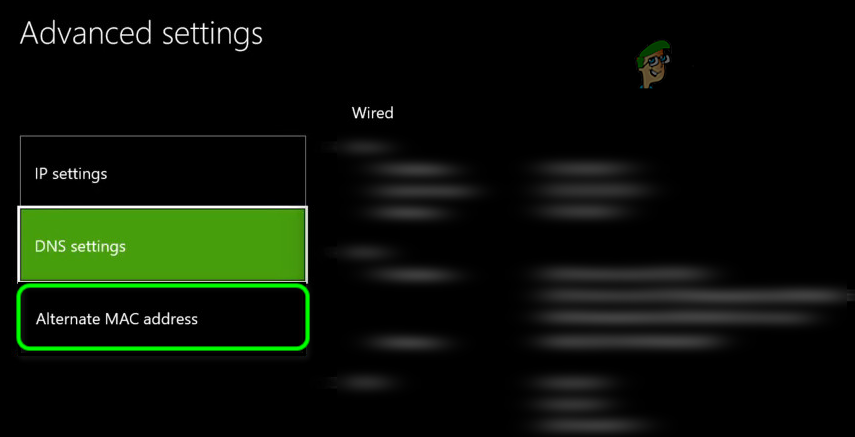 Select Alternate Mac Address in the Advanced Settings of Xbox