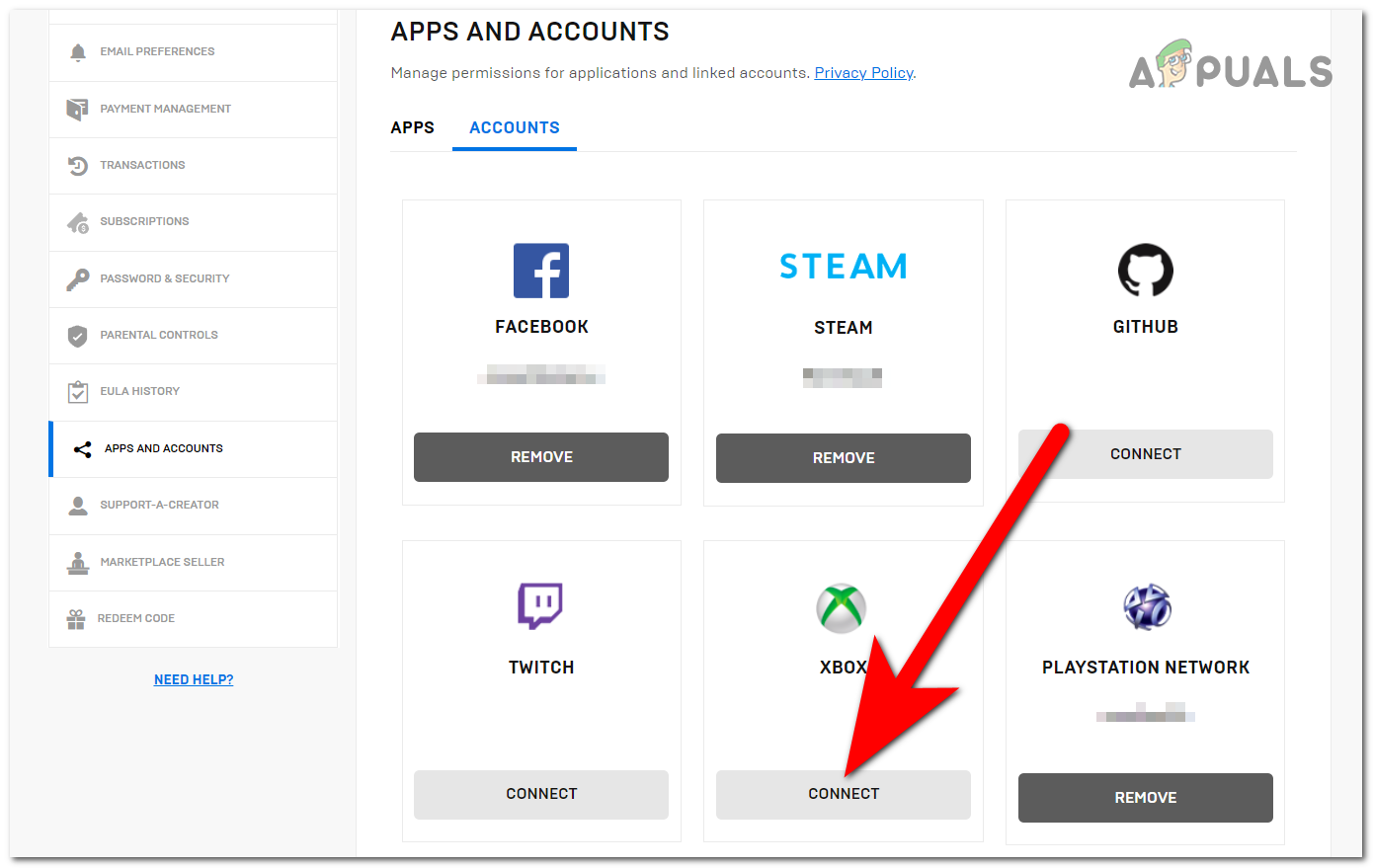 Linking your Xbox account