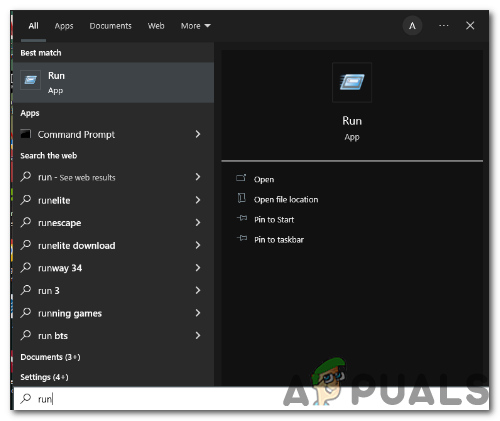 Press Win+r keys together to open "run"