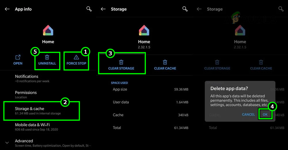 Uninstall the Google Home App on the Android Phone