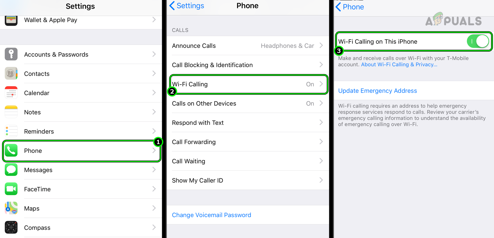 Disable Wi-Fi Calling on the iPhone