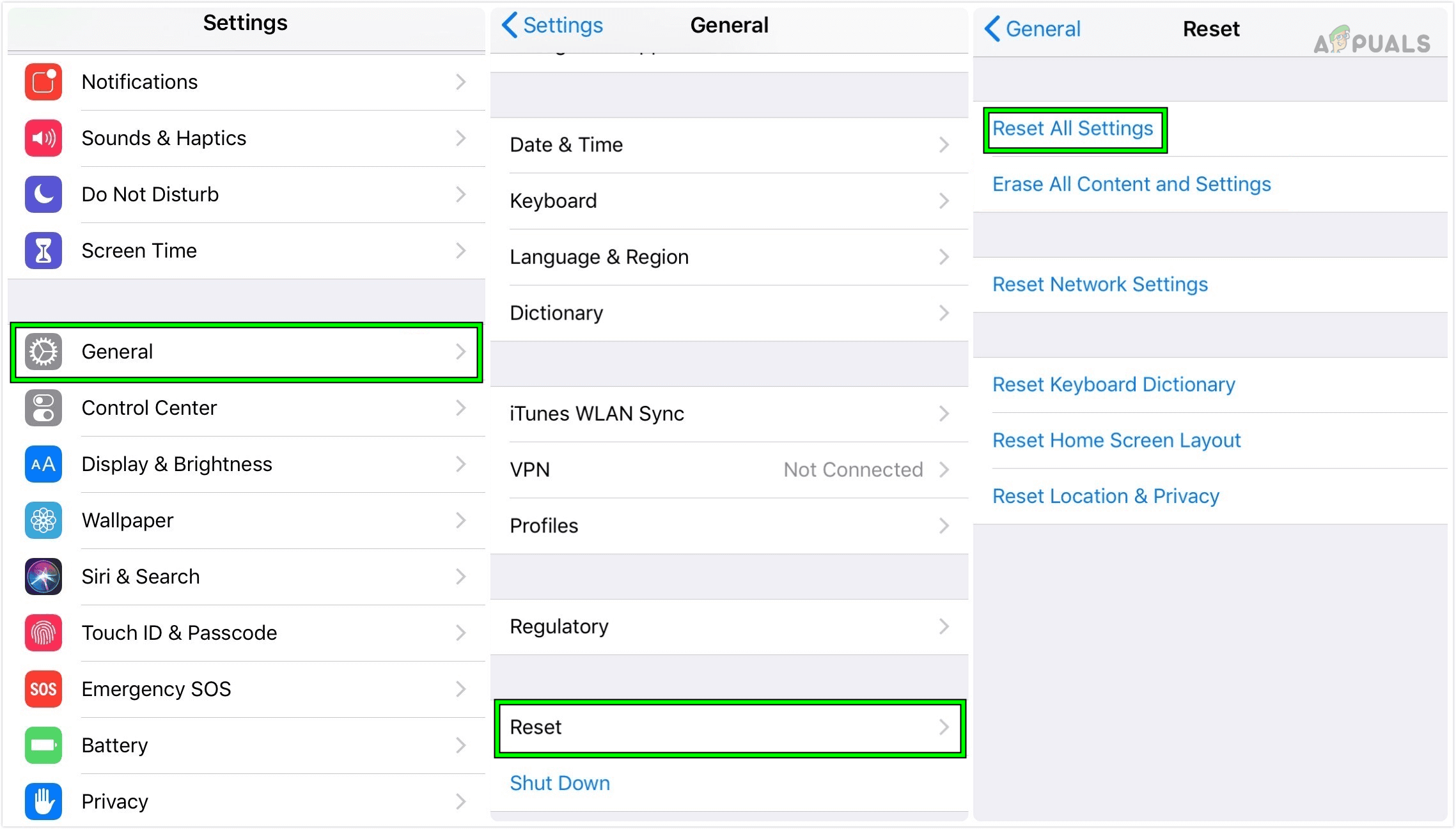 Reset All Settings on the iPhone