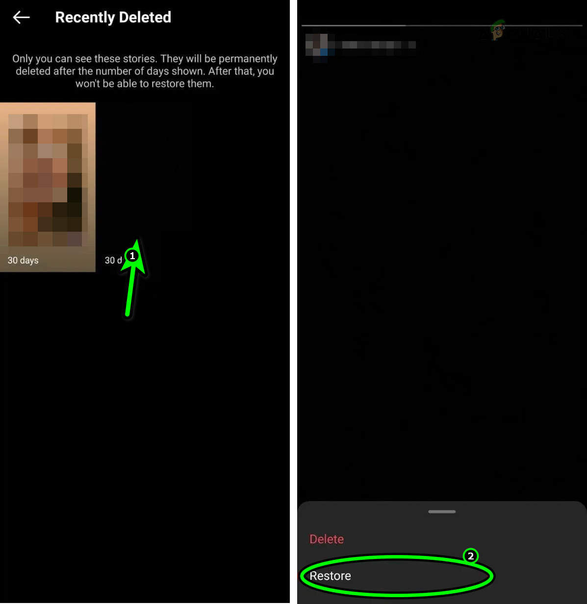 Restore Recently Deleted Reel in Instagram