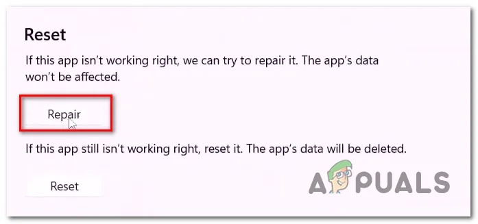 Repairing and resetting the xbox gaming application