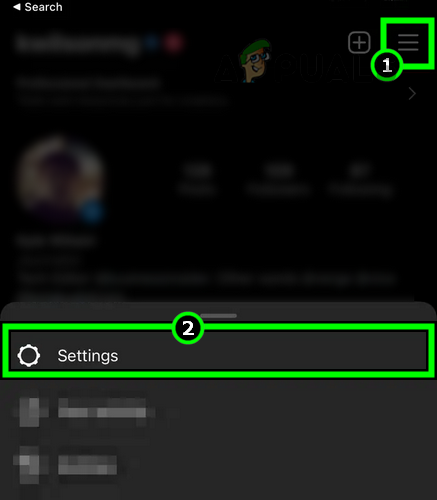 Open the Instagram Menu and Select Settings