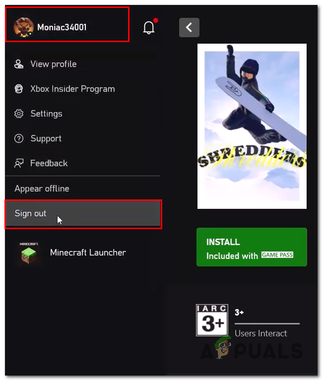 Logging into both Xbox and the Microsoft store with the same account