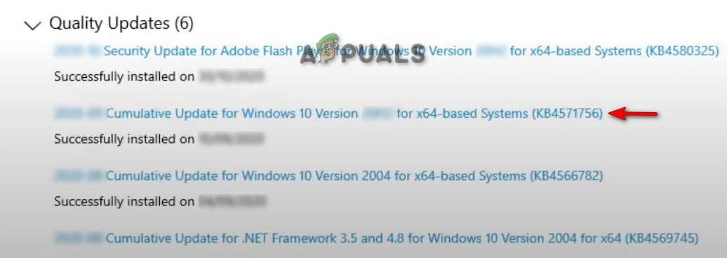 Checking the latest installed Windows Update