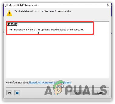 DotNet Framework Already Installed