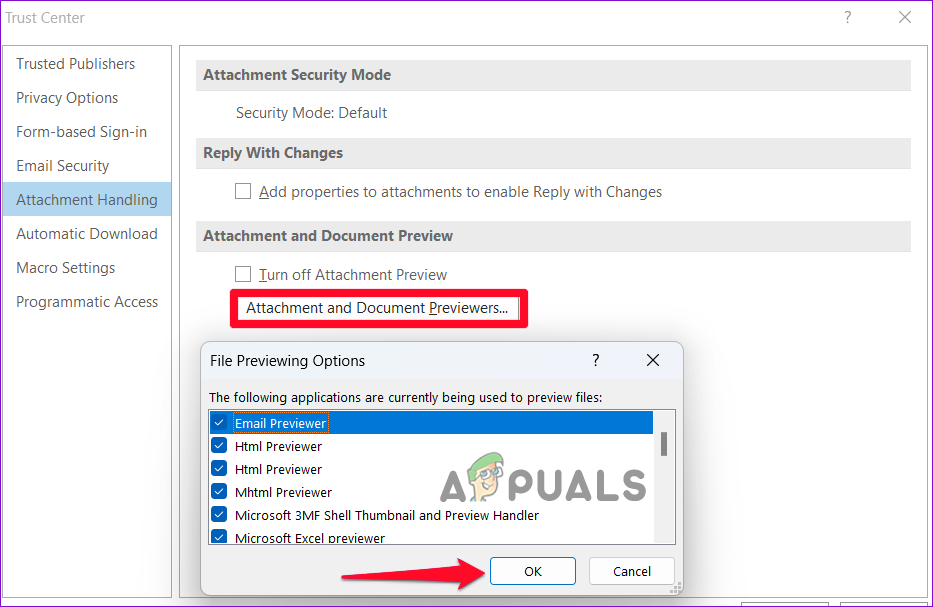 can’t open attachments in Microsoft outlook