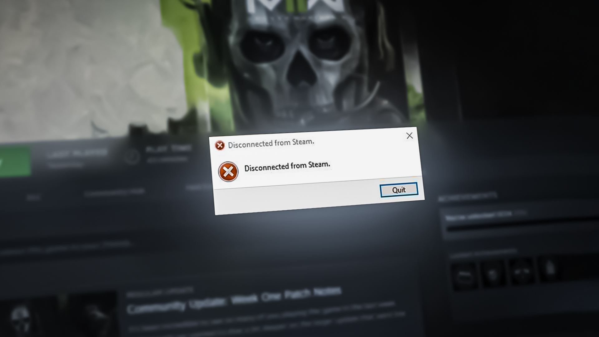 Disconnected from Steam Error in Call of Duty Warzone 2
