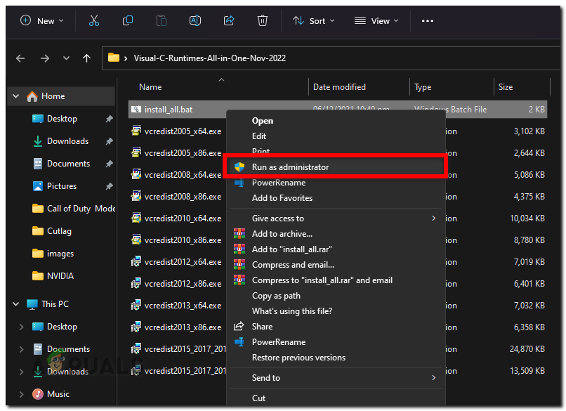 Install all Visual C++