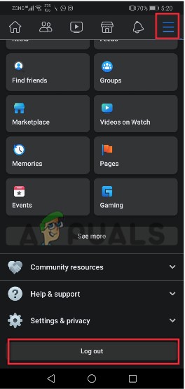 Logout From Your Facebook Account