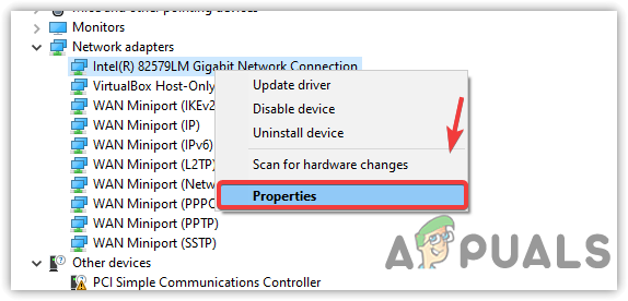 Opening device driver properties