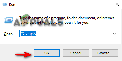 Opening the temporary file directory