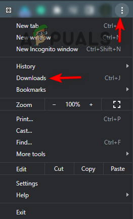 Opening the Downloads tab
