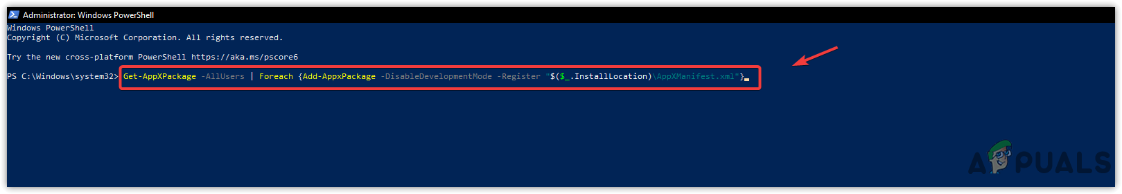 Reinstalling Microsoft Store