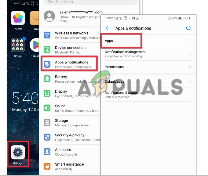 Search for Facebook App Settings 