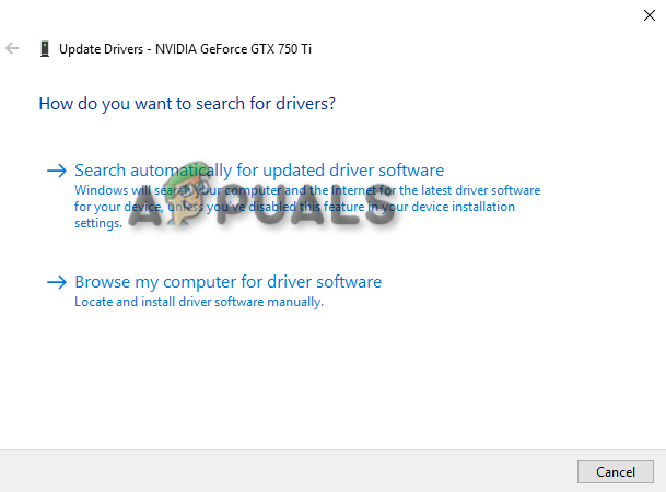 Selecting the Driver Updating method