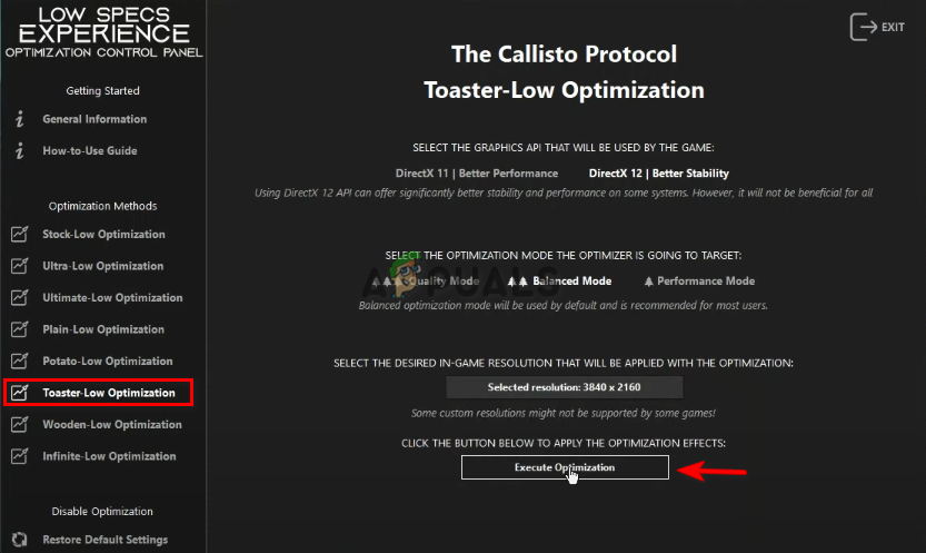 Toaster-Low Optimization