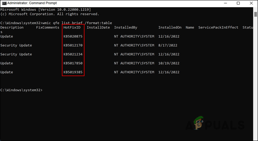 Installed update on Windows