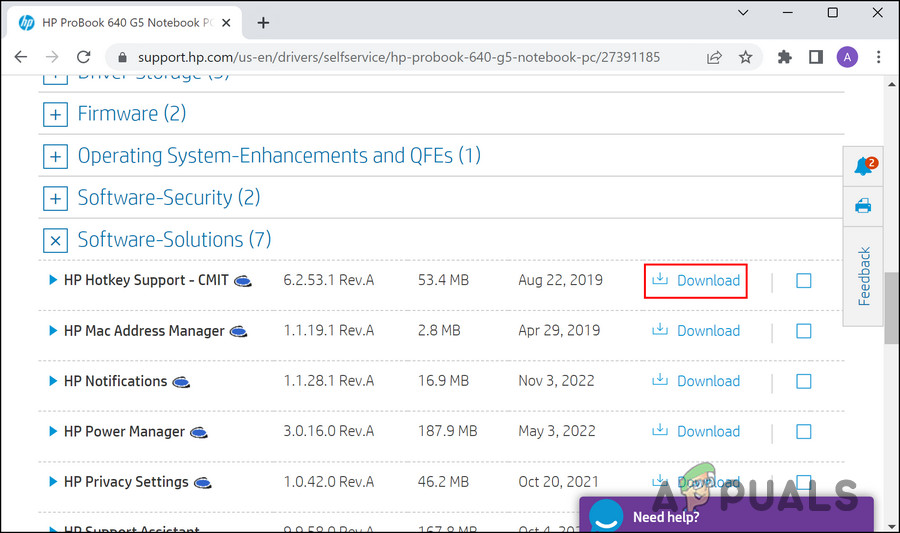 Click on the Download button