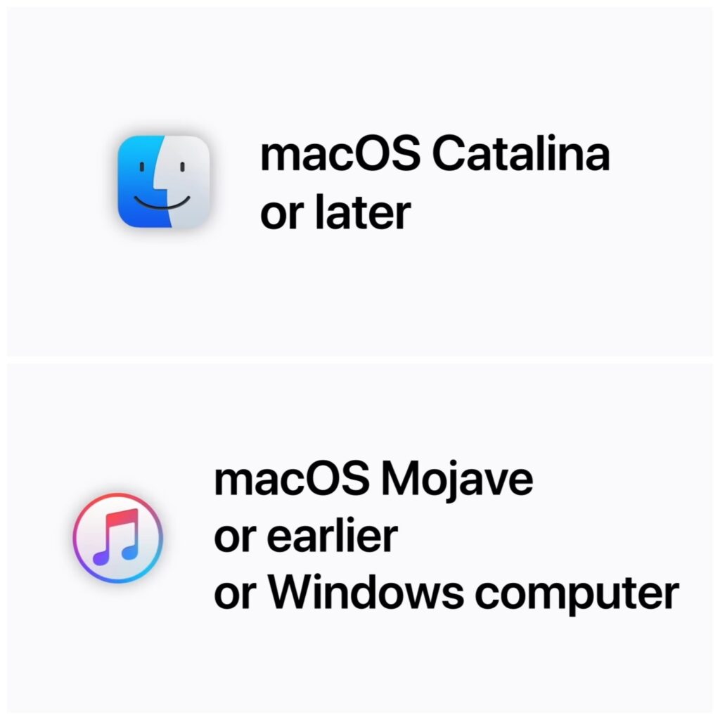 Reset iPhone using iTunes or Finder