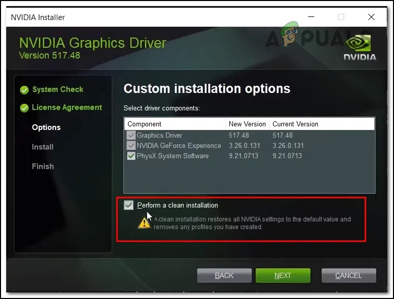 Clean install the driver