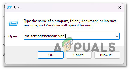 Open the VPN menu