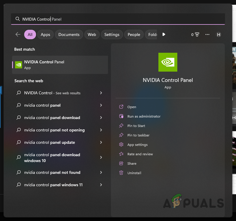 Opening NVIDIA Control Panel