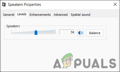 Adjust the sound levels