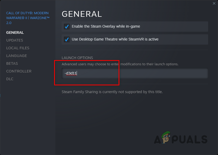 Editing MW2 Launch Options on Steam