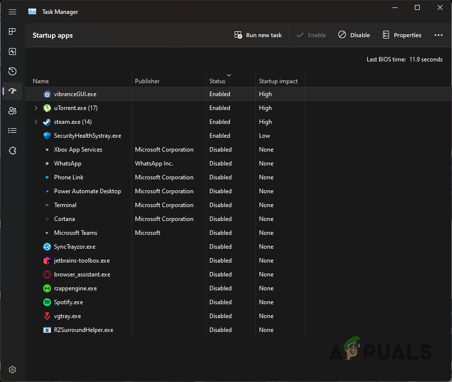 Disabling Third-Party Apps on Startup
