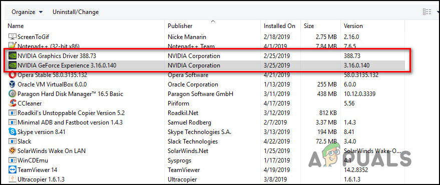Uninstall the driver 