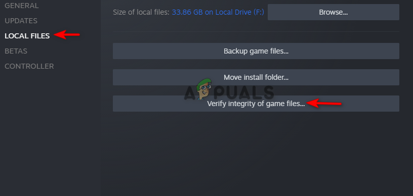 verifying the integrity of the game on Steam