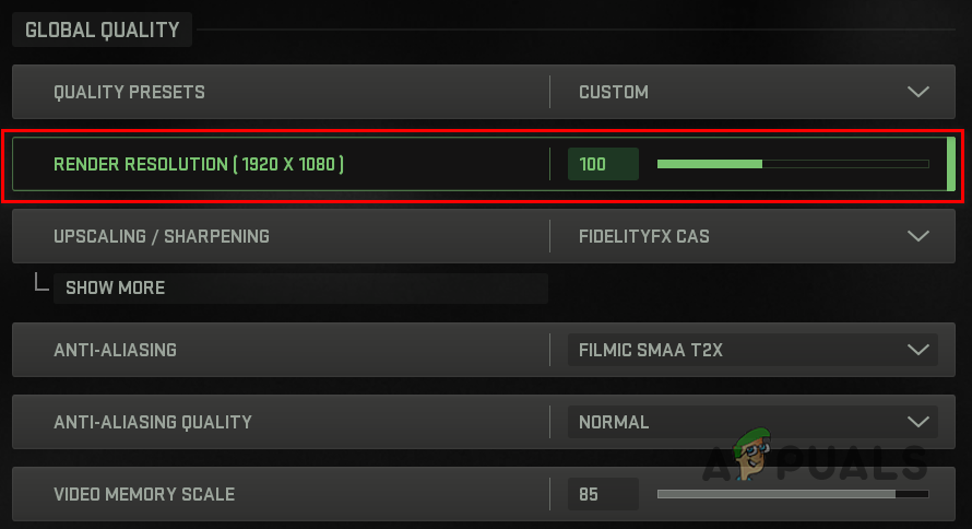 Checking Render Resolution