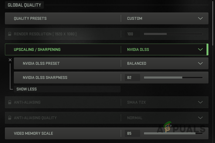 Global Quality Settings for High-End Systems