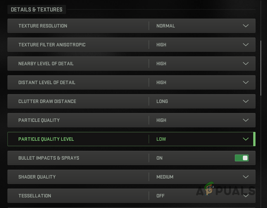 Details and Textures Settings for High-End Systems